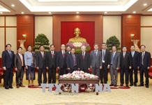 Tổng Bí thư Nguyễn Phú Trọng tiếp Đoàn đại biểu Quốc hội Lào