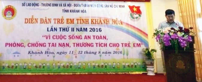 Khai mạc Diễn đàn trẻ em tỉnh Khánh Hòa lần thứ II, năm 2016.