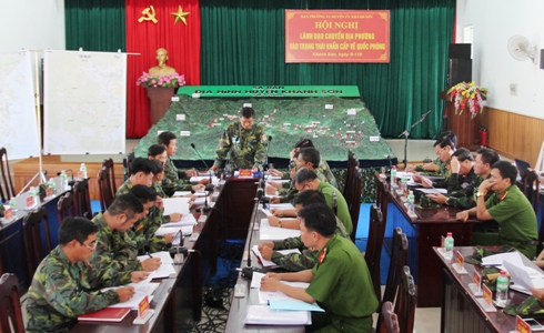 Diễn tập khu vực phòng thủ huyện Khánh Sơn năm 2018