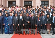 Tổng Bí thư, Chủ tịch nước Lào thăm Học viện Chính trị quốc gia Hồ Chí Minh