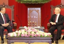  Tổng Bí thư Nguyễn Phú Trọng tiếp Trưởng Ban Liên lạc Đối ngoại Trung ương Đảng Cộng sản Trung Quốc 