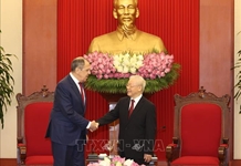         Tổng Bí thư Nguyễn Phú Trọng tiếp Bộ trưởng Ngoại giao Liên bang Nga    