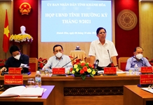 UBND tỉnh Khánh Hòa họp thường kỳ tháng 9