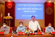 UBND tỉnh Khánh Hòa họp thường kỳ tháng 12-2021