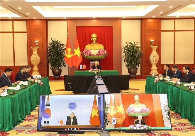         Tổng Bí thư Nguyễn Phú Trọng hội đàm cấp cao với Tổng thống Hàn Quốc     