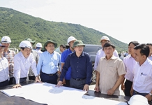 Bí thư Tỉnh ủy Nguyễn Hải Ninh kiểm tra tiến độ dự án cao tốc Vân Phong - Nha Trang