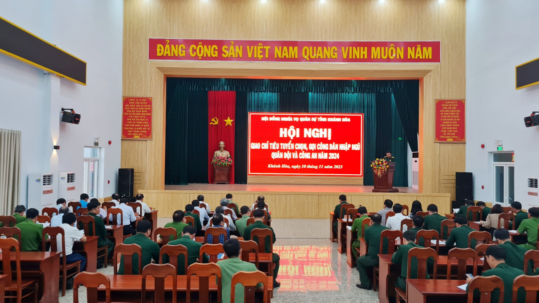 Năm 2024, tỉnh Khánh Hòa được giao chỉ tiêu tuyển chọn và gọi 2.204 thanh niên nhập ngũ