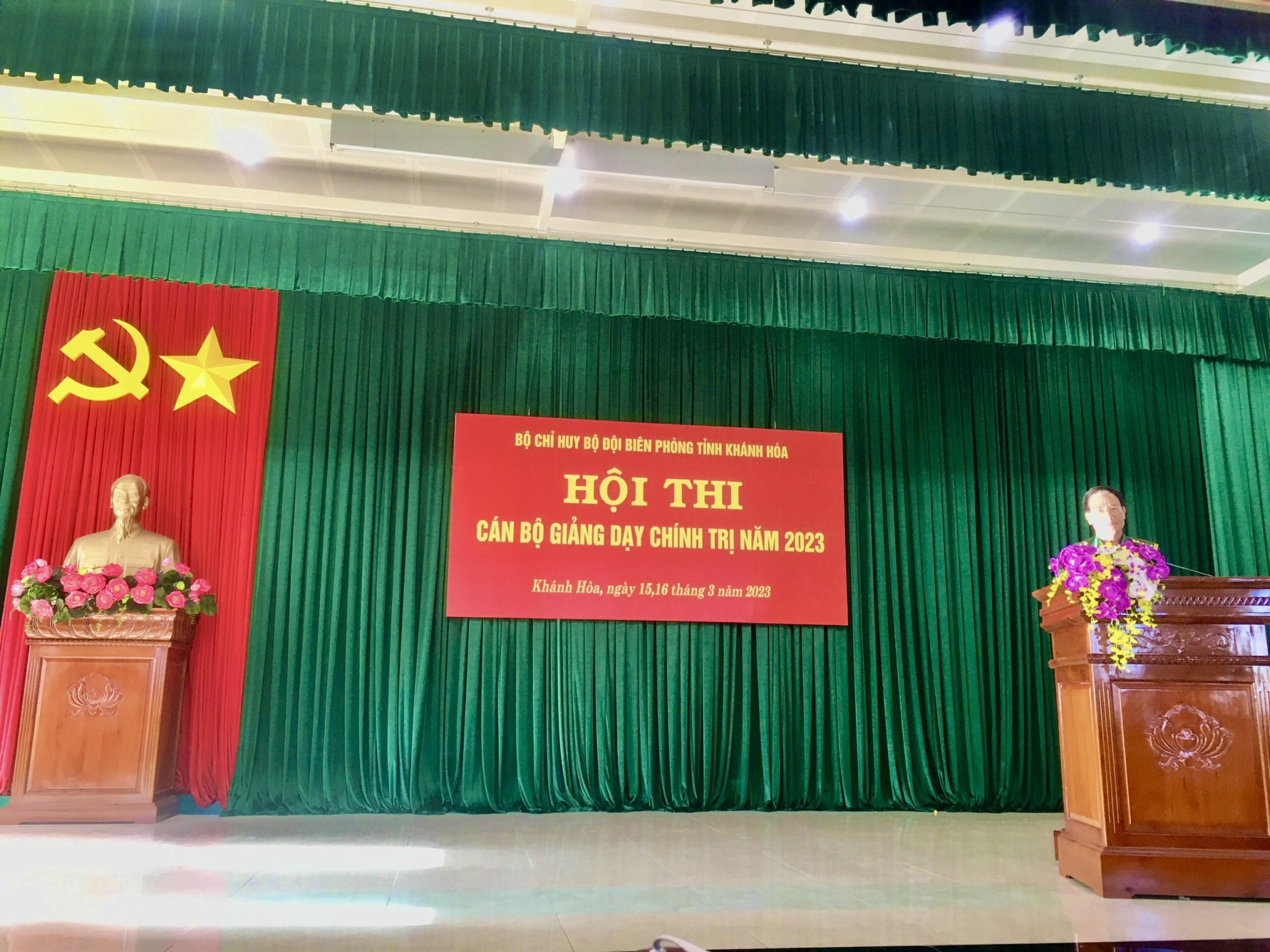 Bộ Chỉ huy Bộ đội Biên phòng tỉnh Khánh Hòa khai mạc Hội thi cán bộ giảng dạy chính trị năm 2023