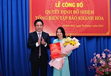 Bà Thái Thị Lệ Hằng giữ chức vụ Tổng Biên tập Báo Khánh Hòa