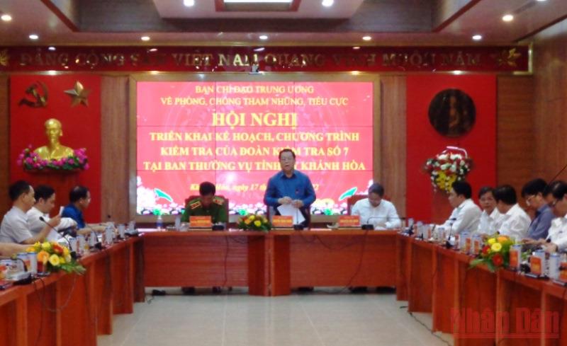 Triển khai Kế hoạch về phòng chống tham nhũng, tiêu cực tại Khánh Hòa
