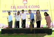 Khởi công xây dựng 100 căn nhà Đại đoàn kết cho hộ nghèo tại huyện Khánh Vĩnh