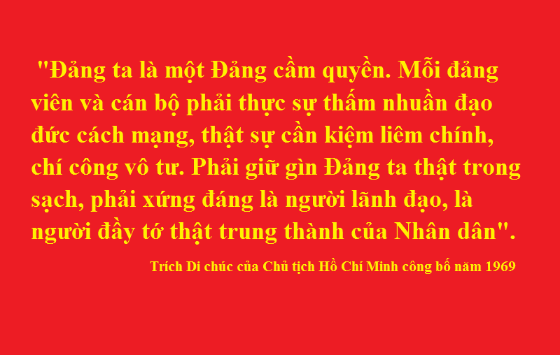 “Đảng ta là một Đảng cầm quyền”!