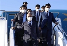Chủ tịch nước tới Tokyo, bắt đầu chương trình dự Lễ Quốc tang cố Thủ tướng Nhật Bản Abe Shinzo