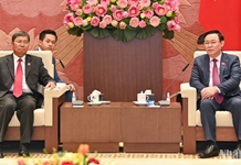 Chủ tịch Quốc hội Vương Đình Huệ tiếp Phó Chủ tịch Quốc hội Lào 