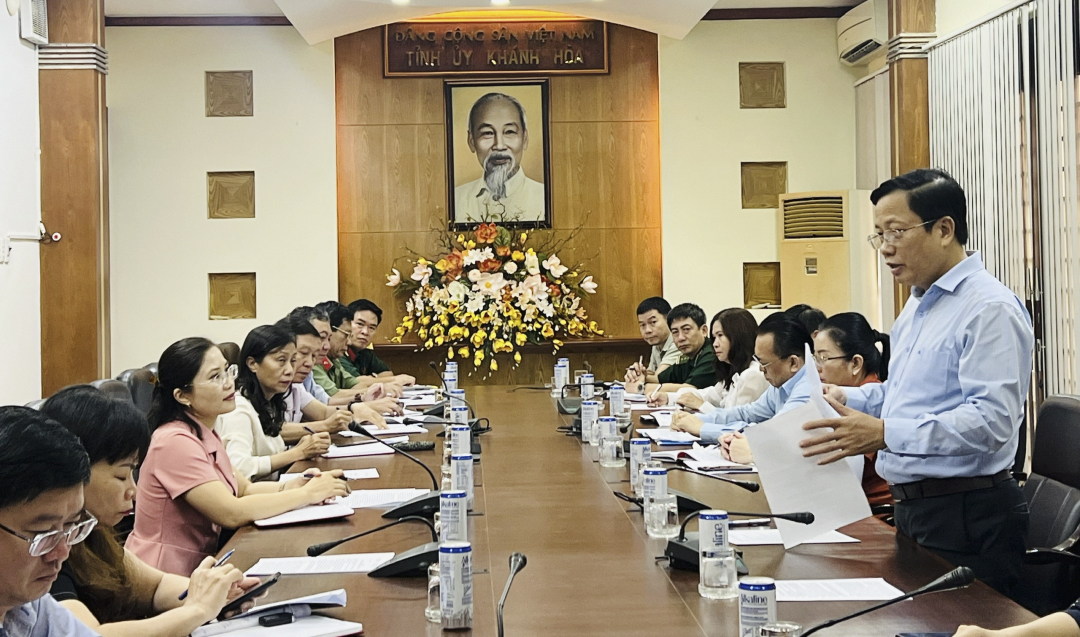 Thường trực Tỉnh ủy Khánh Hòa: Giao ban công tác tháng 7 năm 2023