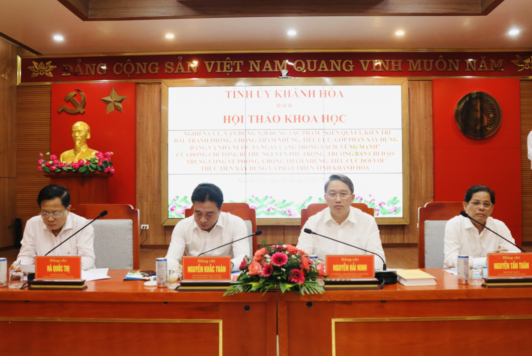 Hội thảo khoa học cấp tỉnh về nghiên cứu, vận dụng giá trị và nội dung cuốn sách của Tổng Bí thư Nguyễn Phú Trọng về công tác phòng, chống tham nhũng, tiêu cực